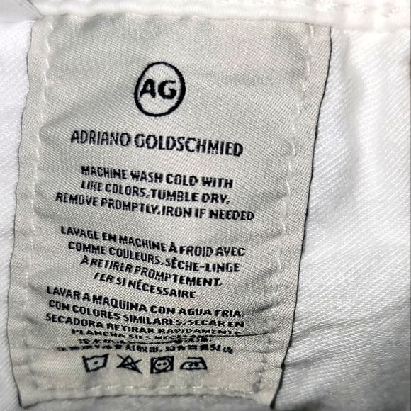 ℹ️ℹ️ℹ️Men's White Adriano Goldschmeid Pants; Size: 38x34ℹ️ℹ️ℹ️ - Picture 6 of 8
